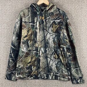 Under Armour Hoodie Sweatshirt Mens Medium Pullover AP Realtree Camouflage 146